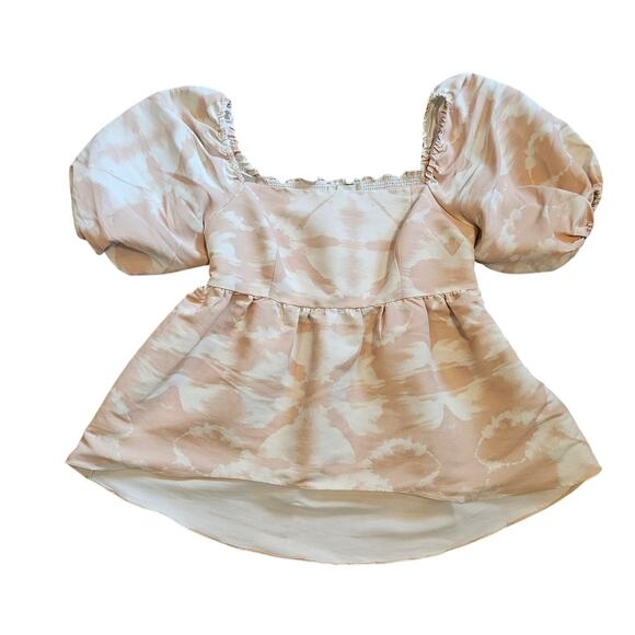Sachin & Babi Pale Pink Lindsay Peplum Top Short Sleeve Extra Small $295 Classy - Picture 1 of 5